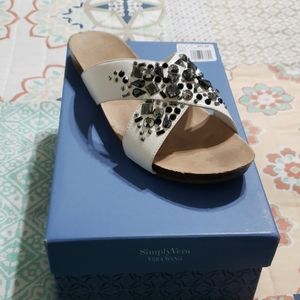 Vera Wang Sparkle Slides